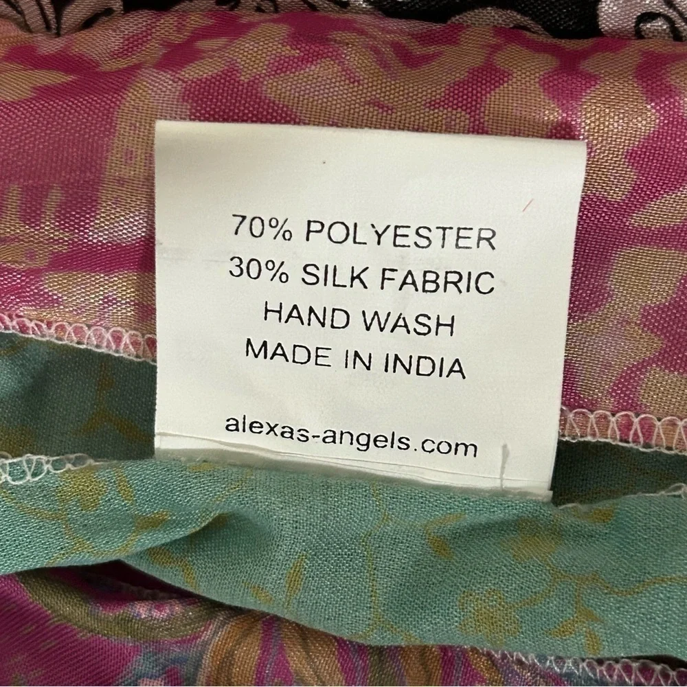 ALEXA’S ANGELS Silk Blend Mixed Media Layered Material Long Scarf